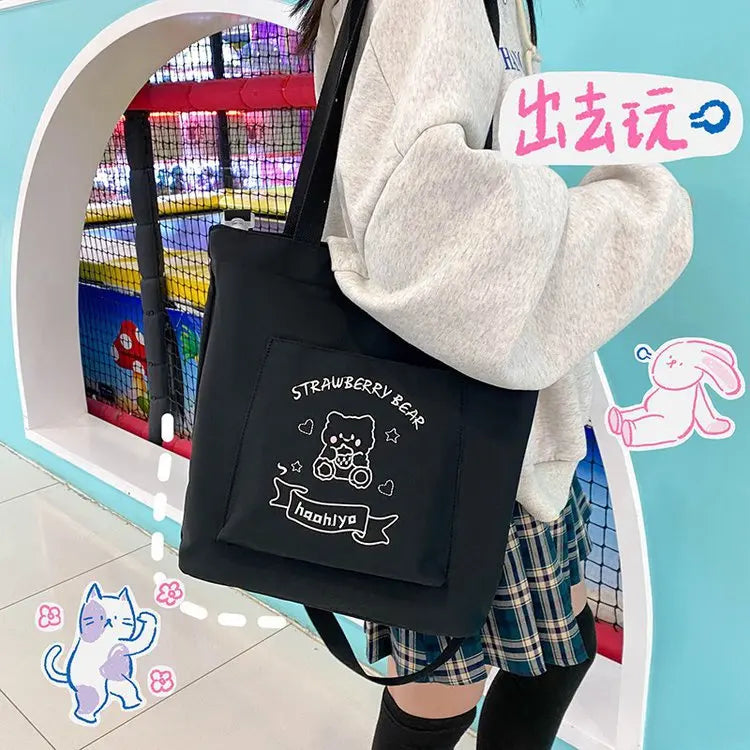 Japanese Preppy Style Itabag Women PVC Transparent Bags ita bag Shoulder Bag Tote Bag Purses and Handbags Student Book Jelly Bag