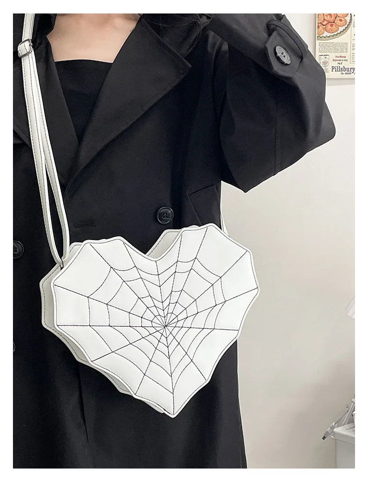 Sweet Spicy Love Bat Crossbody Bag Spider Web Women's Bag Multifunctional Shoulder Bag