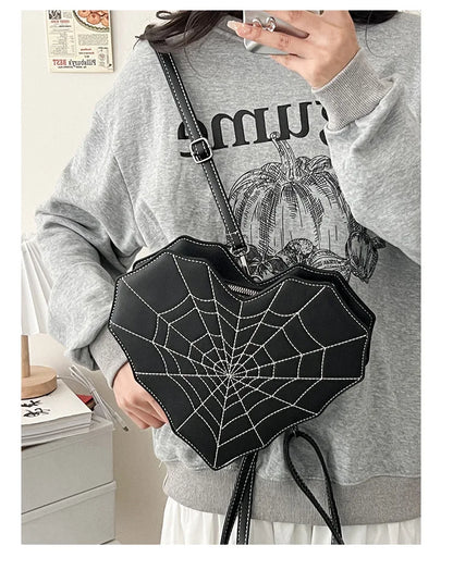 Sweet Spicy Love Bat Crossbody Bag Spider Web Women's Bag Multifunctional Shoulder Bag