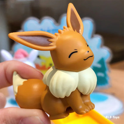 Figurines Pokémon Pocket Monster Pet Elf Ball Scene Set Jouet Pikachu Anime Figure Modèle Enfants Cadeau