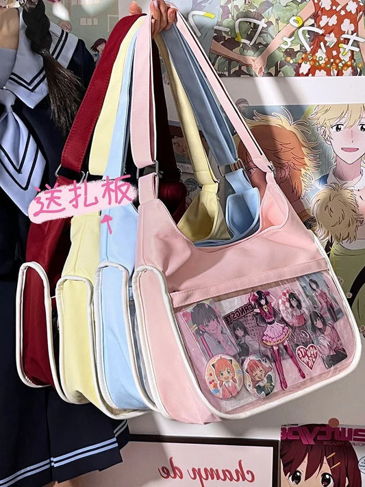 College Student Itabag Women New Back to School Shoulder Bag Transparent Pocket Ita Bag For Dolls Handbags Crossbody Bags Women