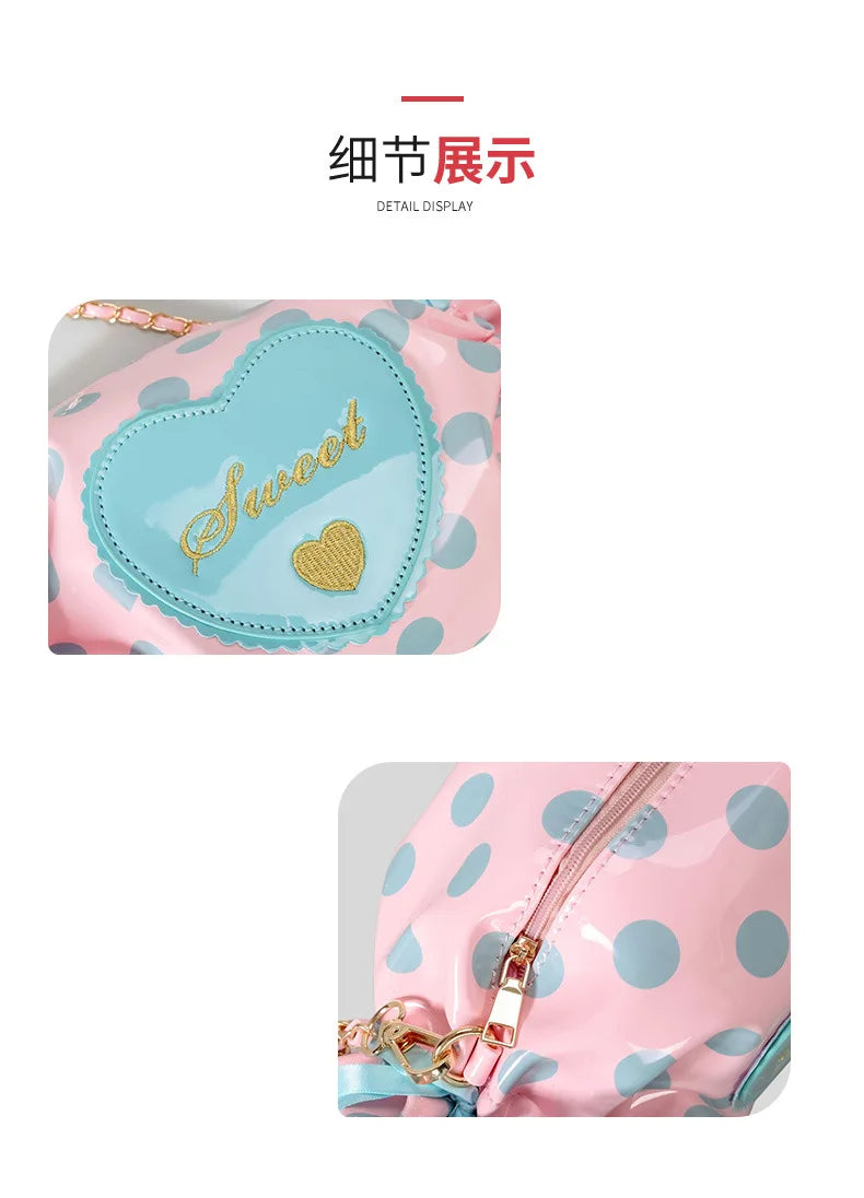 Cute Candy Style Single Shoulder Crossbody Bag Creative PVC Handbag Love Letter Bag for Women