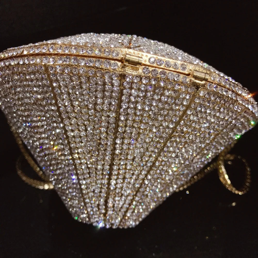 Monedero con cristales brillantes y diamantes de imitación para mujer, bolso de mano brillante, bolso cruzado para boda, fiesta de graduación