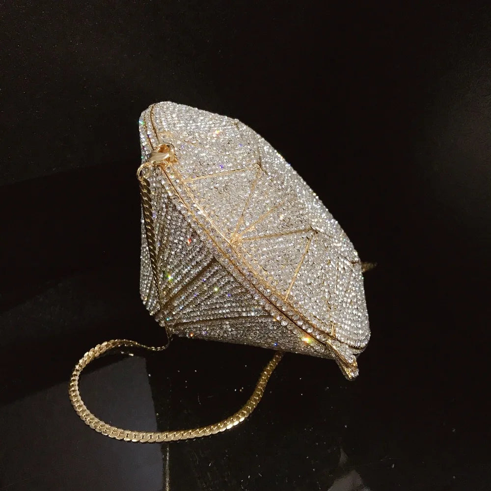 Monedero con cristales brillantes y diamantes de imitación para mujer, bolso de mano brillante, bolso cruzado para boda, fiesta de graduación