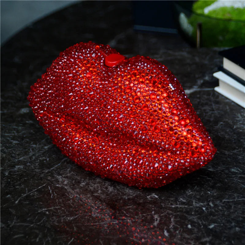 Women Red Lips Clutch Bag High Quality Ladies Acrylic Chain Shoulder Bag Bolsa Evening Bag Lips Shape Purse