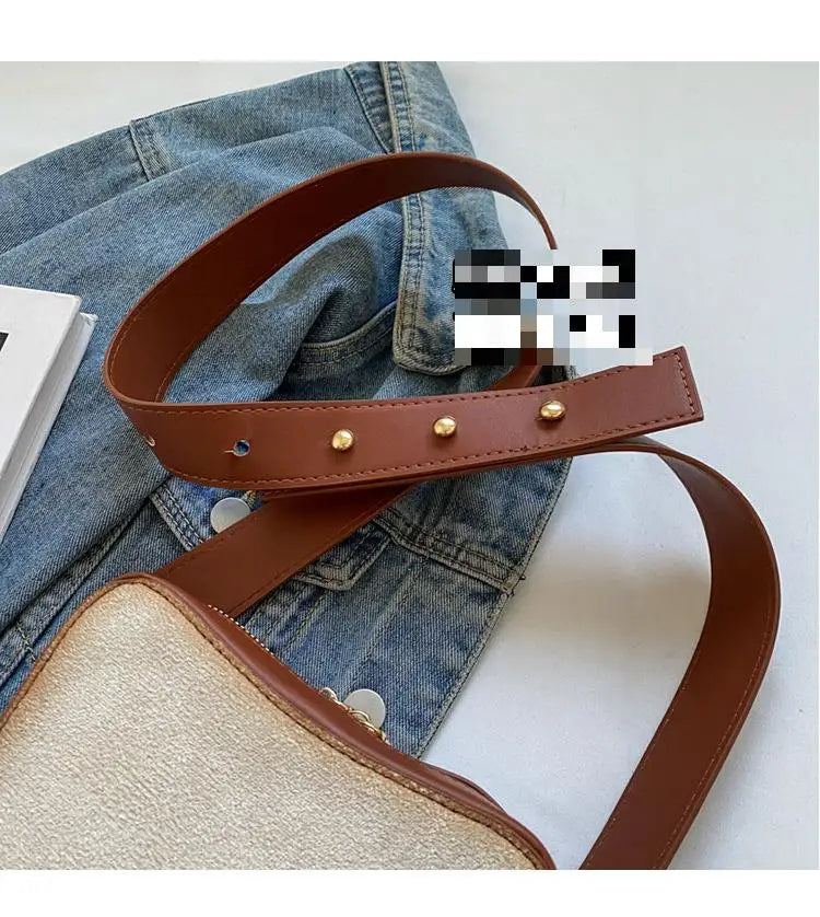 Conjunto creativo de 2 piezas para mujer, bolso bandolera con forma de pan tostado y huevos fritos, bolso de hombro pequeño 2024