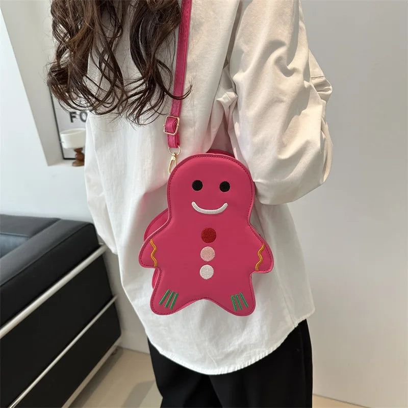 2024 Nouveau sac Kawaii de style japonais pour femmes, sac à bandoulière de dessin animé pour femmes, sac à bandoulière, petit sac pour téléphone et sac à main