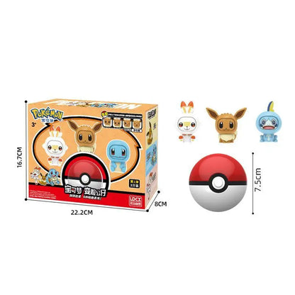 Ensemble de jouets Pokémon Pikachu Figurine d'action animée à visage changeant Kawaii Poupée Ball Pokeball Pocket Monster Jouets