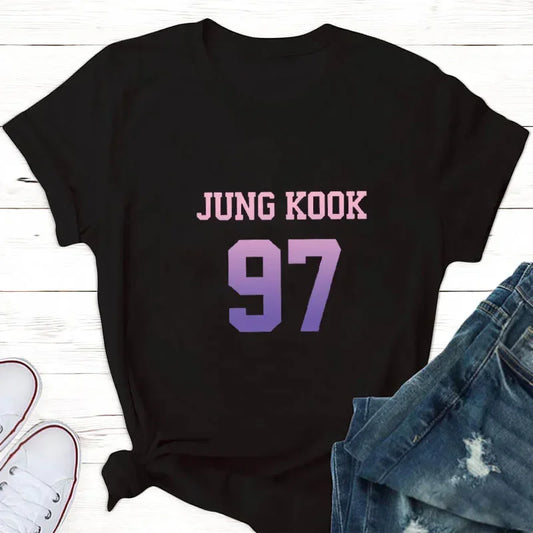 Tops for Women V(taehyung) Jungkook Fan T Shirt Women Suga Kpop Harajuku Tshirt Woman Tshirts Aesthetic Clothes