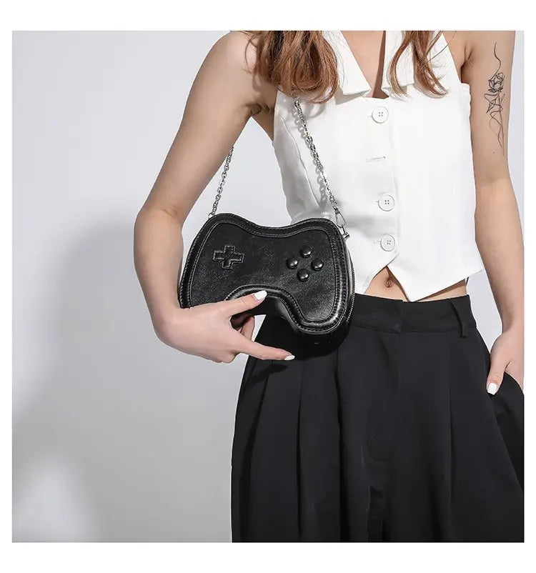 Bolso de cadena pequeño para mujer, bolso de hombro con mini asa, bolso cruzado para mujer con máquina de juegos