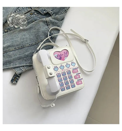 Bolso de mano para mujer, divertido bolso de hombro con forma de teléfono para niñas, estilo de moda femenino, lindo bolso cruzado