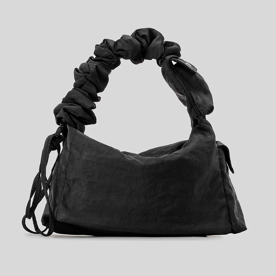 Bolsos de hombro informales con correa de cordón para mujer, bolsos de diseñador con múltiples bolsillos, de nailon, tipo hobo, tipo bandolera, bolso de mano pequeño, tipo shopper