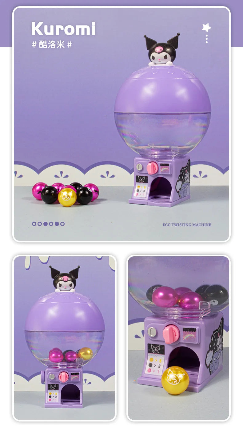 Mini machine à tordre les œufs Sanrio Hello Kitty Kuromi Kawaii, jouet de dessin animé pour enfants, cadeau de jeu