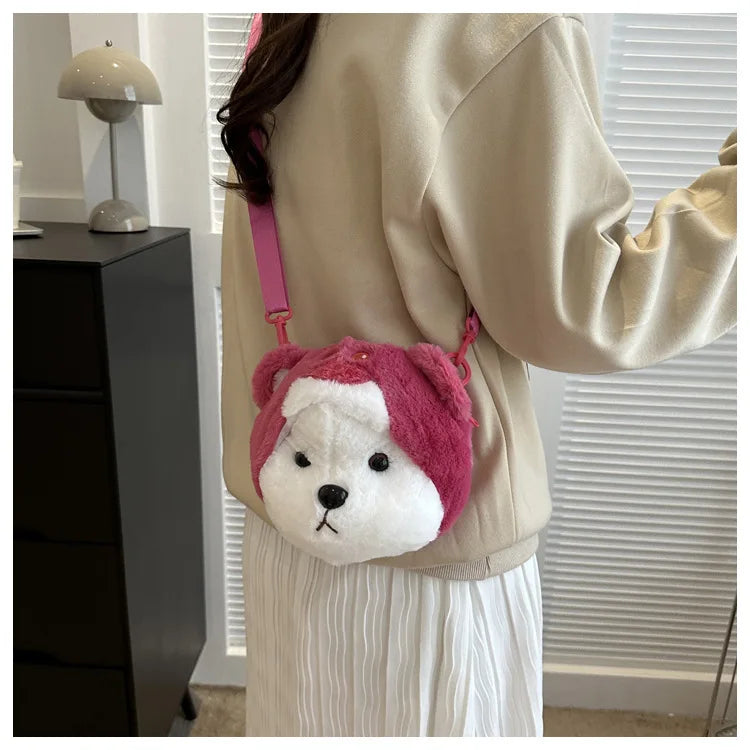 Bolso de peluche Kawaii, bolso bandolera, peluche de anime, gifs de dibujos animados para mujeres y niñas