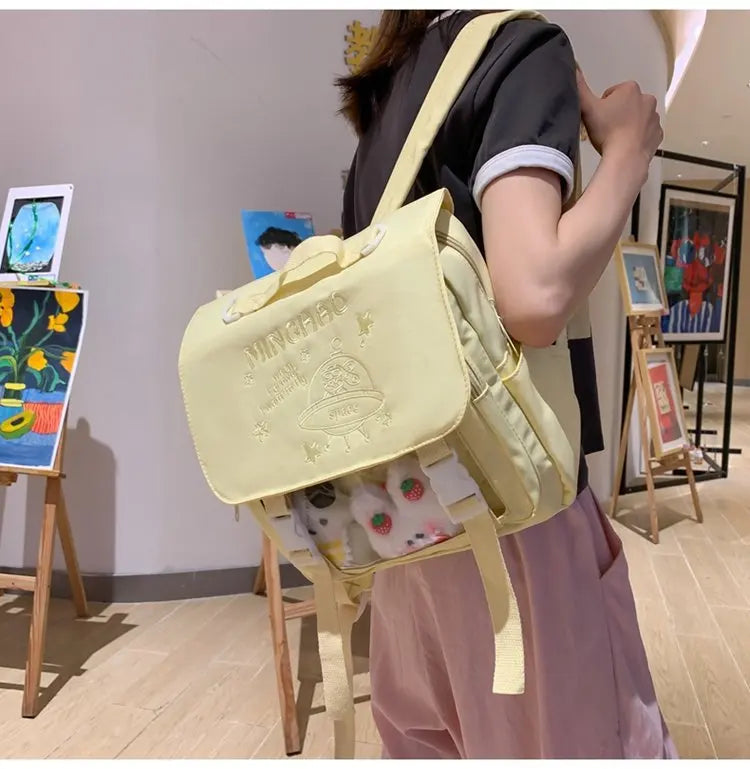 Kawaii Itabag Women 2023 New Small Backpack Girls Transparent Pocket School Bags For Teenage Grils ita bag JK Backpacks Mochilas