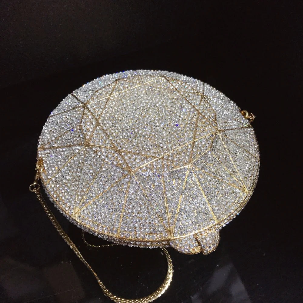 Monedero con cristales brillantes y diamantes de imitación para mujer, bolso de mano brillante, bolso cruzado para boda, fiesta de graduación