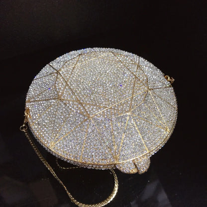 Monedero con cristales brillantes y diamantes de imitación para mujer, bolso de mano brillante, bolso cruzado para boda, fiesta de graduación