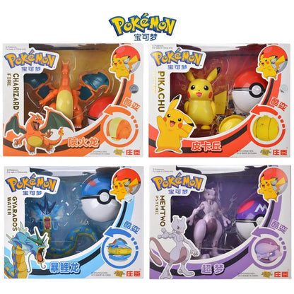 12 Styles Pokemon Figures Toys Variant Ball Model Pikachu Lucario Pocket Monsters Koga Ninja Frog Action Figure Toy Gift