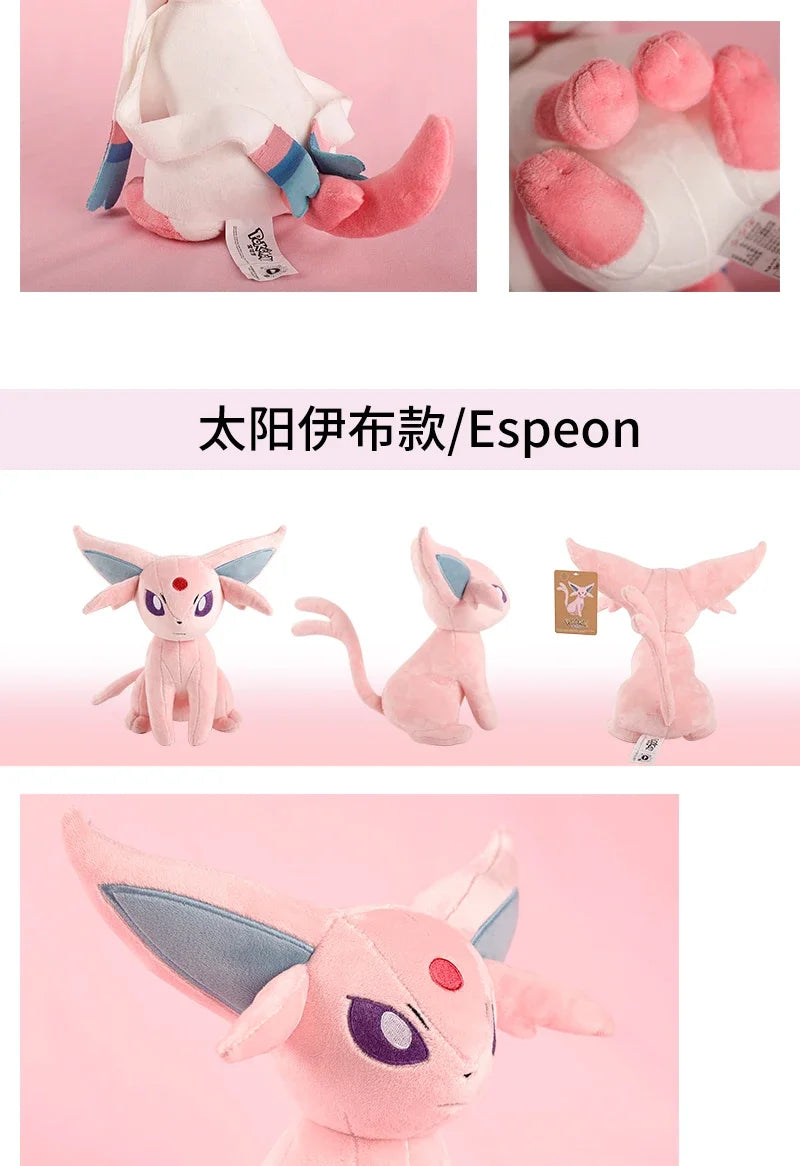 DuoDuoBao Original POKEMON Eevee Sylveon Umbreon Espeon Plush Toy Gengar Pikachu Charizard Plush Doll Soft Kawaii Toys Kids Gift