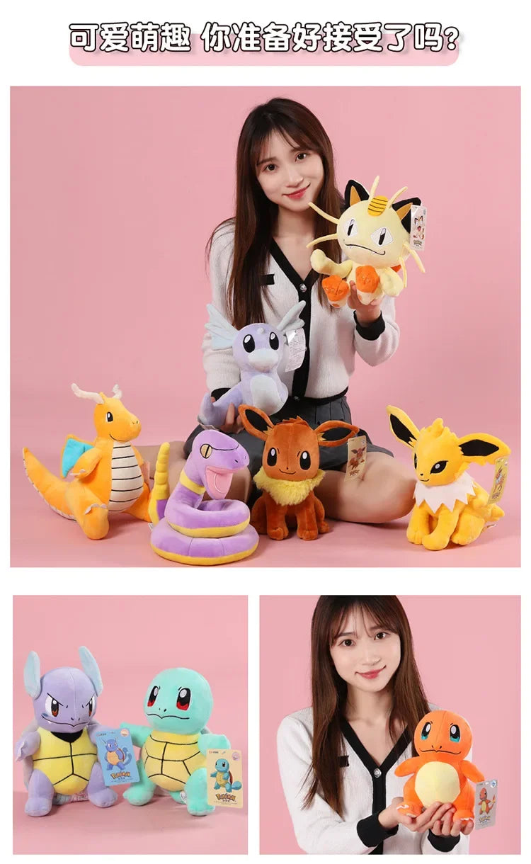 DuoDuoBao Original POKEMON Eevee Sylveon Umbreon Espeon Plush Toy Gengar Pikachu Charizard Plush Doll Soft Kawaii Toys Kids Gift