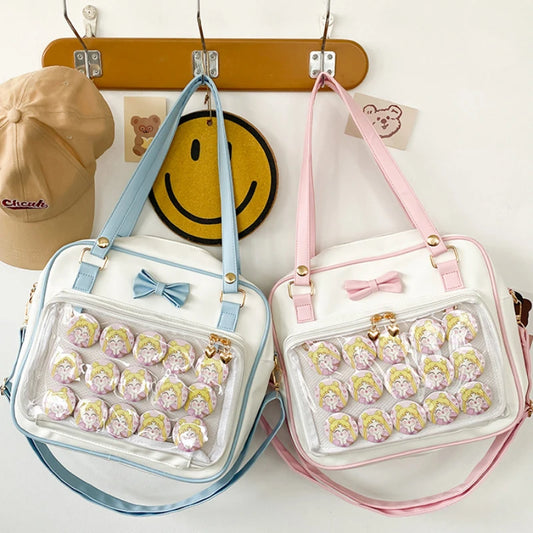 Bolsos escolares Kawaii Itabag para niñas, carteras y bolsos de mano de piel sintética, bolsos de uniforme JK, bolsos cruzados japoneses para mujeres, bolso Ita