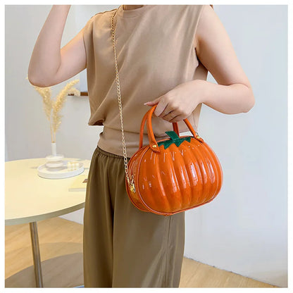 Halloween Gifts Cute Pumpkin Shape Bag 2023 New Fashion Personality Design Foreign Style Portable Shoulder Chain Bag