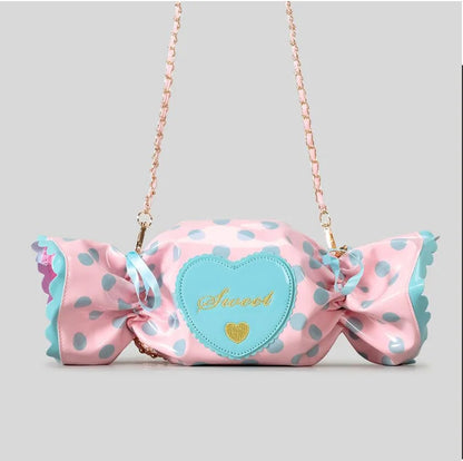 Cute Candy Style Single Shoulder Crossbody Bag Creative PVC Handbag Love Letter Bag for Women