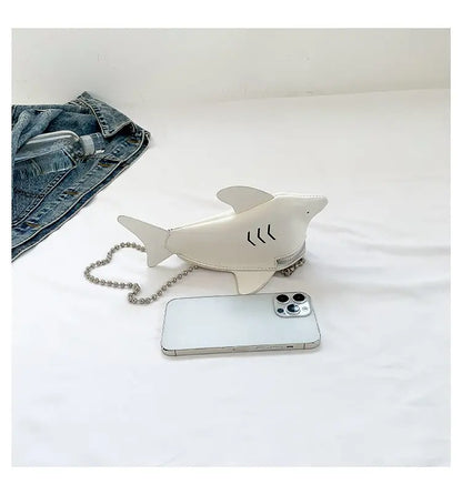 Cute 3D Animal Shark Cross Body Bags Womens Unique Adorable Cute Clutch Purse Bags