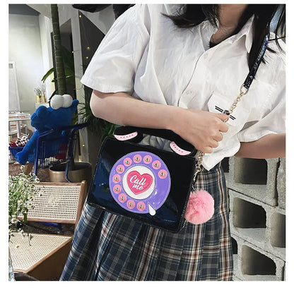 Phone Shape Luxury Shoulder Bag New Creative Women Mini Phone Purses Messenger Pack Candy Colors Bags Laser Holographic