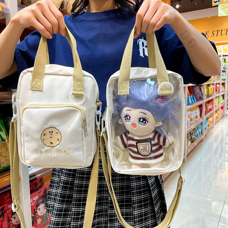 New 2023 Japanese Style Small Crossbody Bags Women ita bag for 20cm doll Transparent Handbags Shoulder Bags Girls Purses Bolso