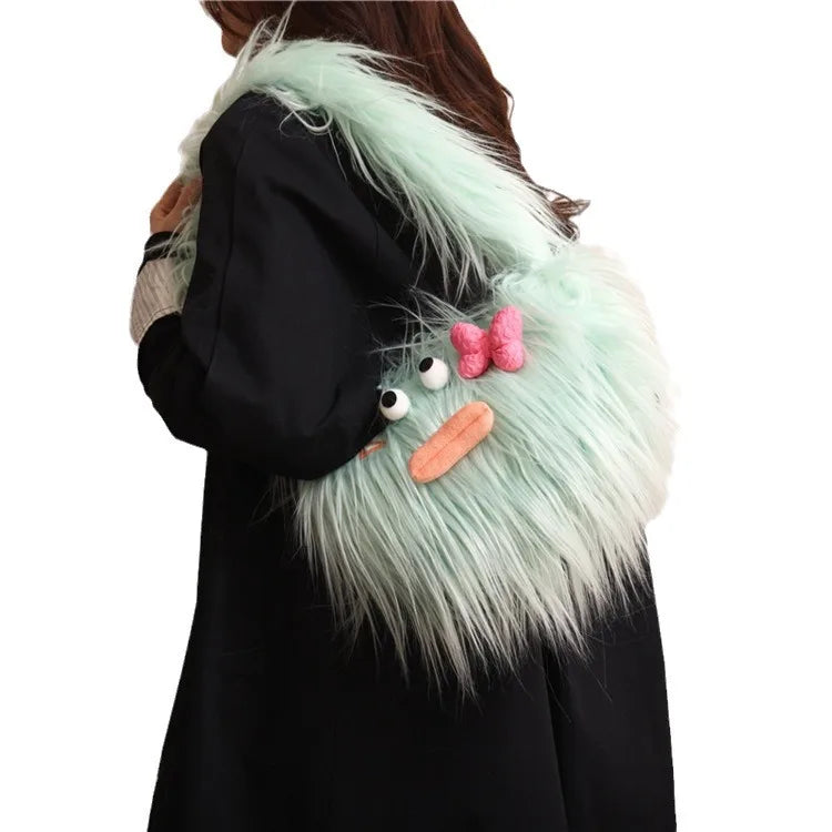 Sac à bandoulière en peluche Kawaii Diy Cartoon pour femmes 2024 Nouveau porte-monnaie Anime mignon Sac à cosmétiques Sac à bandoulière pour fille