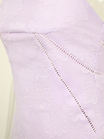 Dropshipping Nuevo vestido largo elegante de verano 2024, recién llegado, vestido morado con tirantes finos para invitados de boda, vestidos de fiesta con cordones