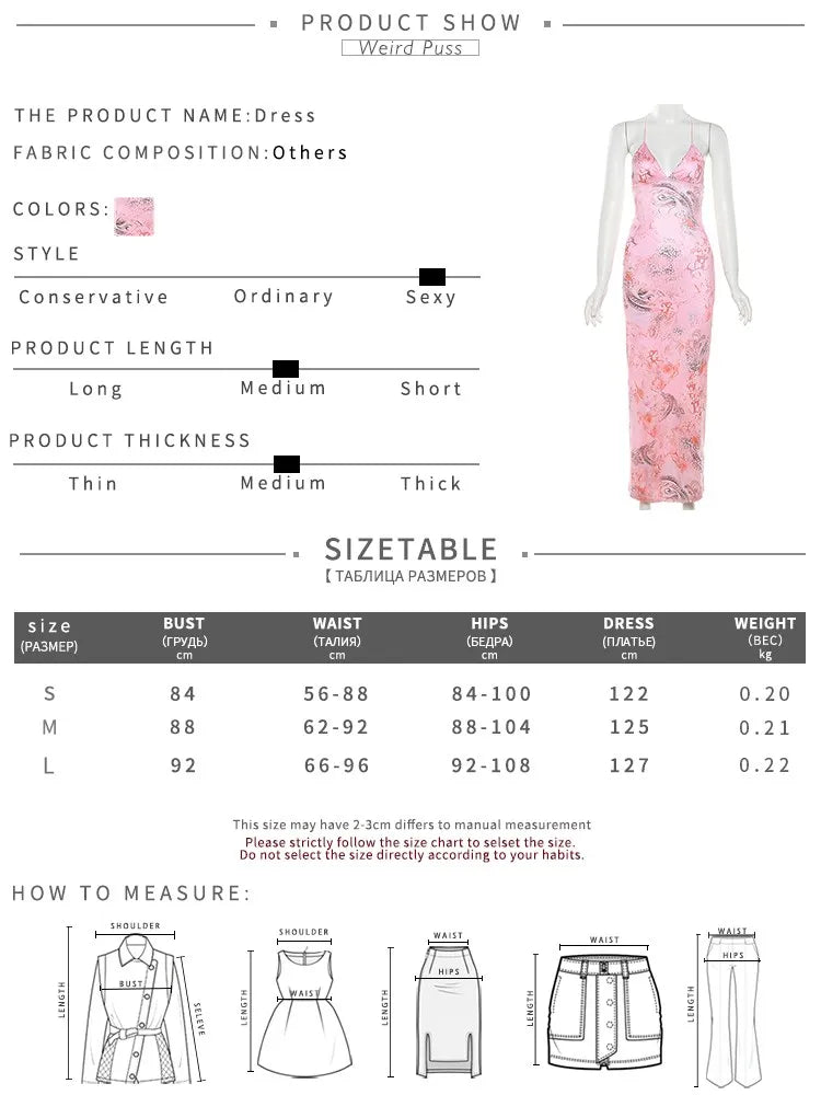 Weird Puss Chic Butterfly Women Maxi Dress Print Backless Spaghetti Straps V Neck Halter Bodycon Hot Girls Club Party Vestidos