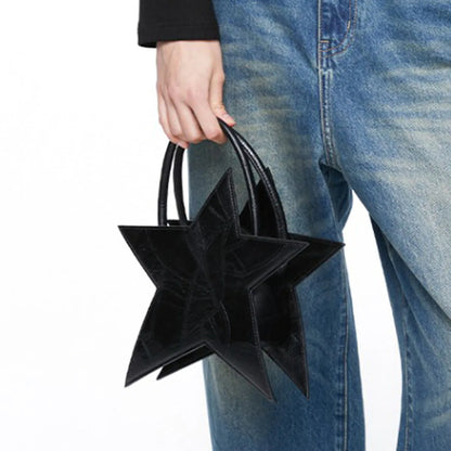 Sac à main en forme d'étoile pour femmes, pochette noire cool pour filles, sacs à main et sacs à main de créateur Lolita 2024, nouveau sac fourre-tout tendance