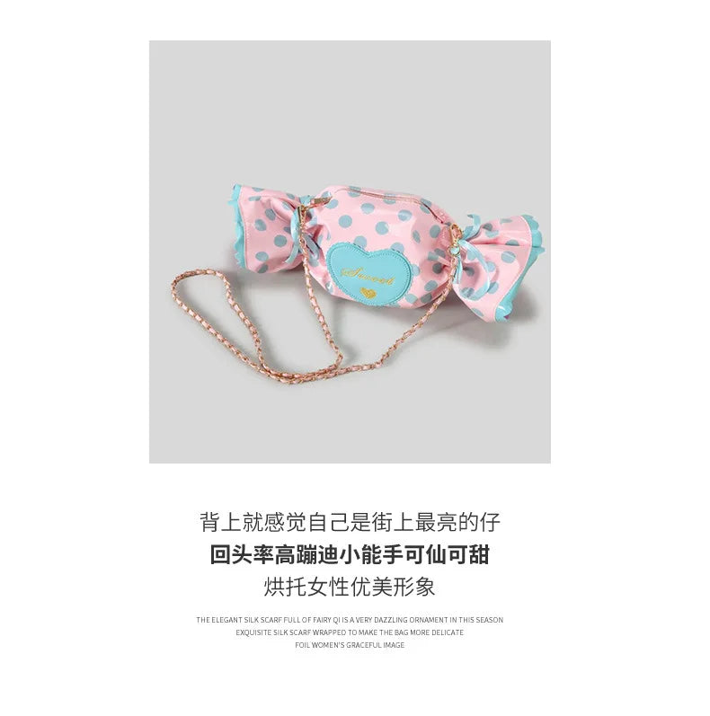 Cute Candy Style Single Shoulder Crossbody Bag Creative PVC Handbag Love Letter Bag for Women