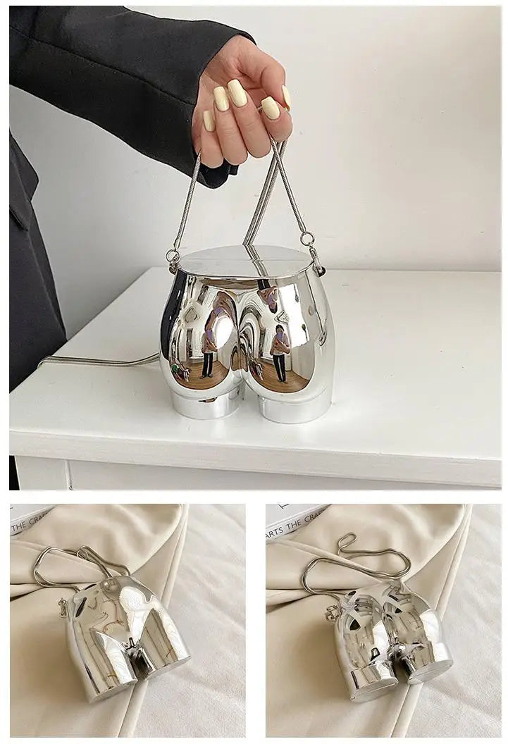 Funy Small Square Bag Personality Design Hip Style Bag Summer New Simple Leisure Mini Shoulder Bag Chain Crossbody Bag