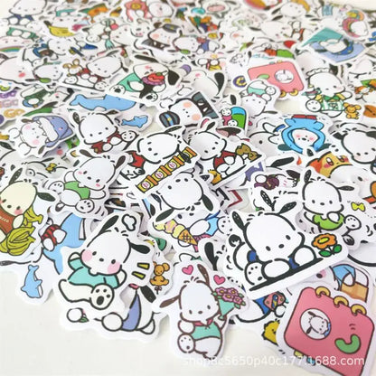 63Pcs Sanrio Hello Kitty Kuromi Cinnamoroll Pochacco Stickers for Kids Girls DIY Laptop Phone Diary Cute Cartoon Sanrio Sticker