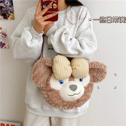 Bolso de hombro tipo bandolera con diseño de oso de peluche y monedero de piel sintética 2024