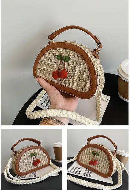 Fashion Summer straw bag Women Handbags Designer Wicker Woven Bag Tote beach bag PU 2022 Summer New Flap Crossbody Bag