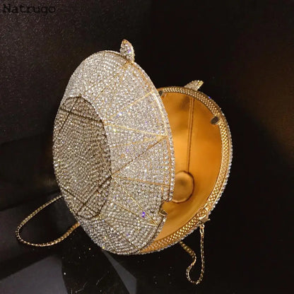 Monedero con cristales brillantes y diamantes de imitación para mujer, bolso de mano brillante, bolso cruzado para boda, fiesta de graduación