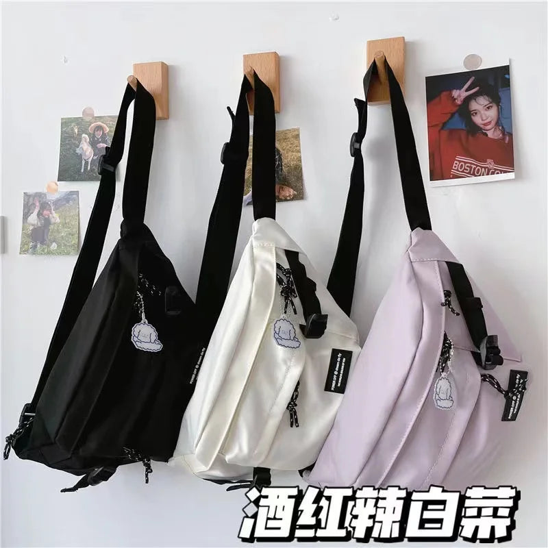 Japanese Harajuku Chest Bag For Women Cool Large Capacity Handbags and Purses Waist Bag Women Man Casual Phone Bag Bolso Mujer