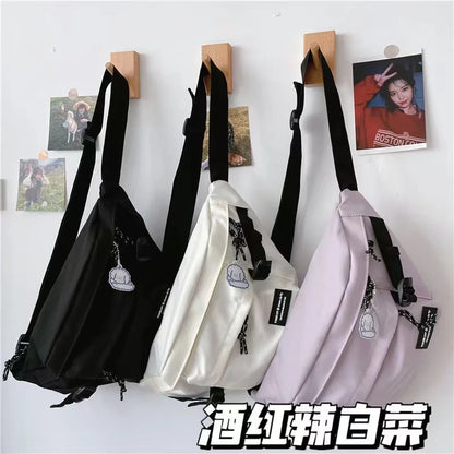 Japanese Harajuku Chest Bag For Women Cool Large Capacity Handbags and Purses Waist Bag Women Man Casual Phone Bag Bolso Mujer