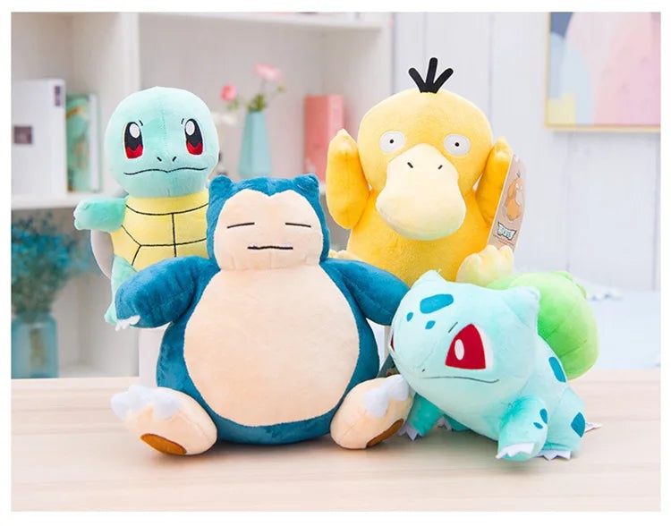 Jouets en peluche Pokémon de 20 à 30 cm, Kawaii Pikachu, Jenny, tortue, Gengar, figurines de dessin animé, poupée, cadeau d'anniversaire pour enfants