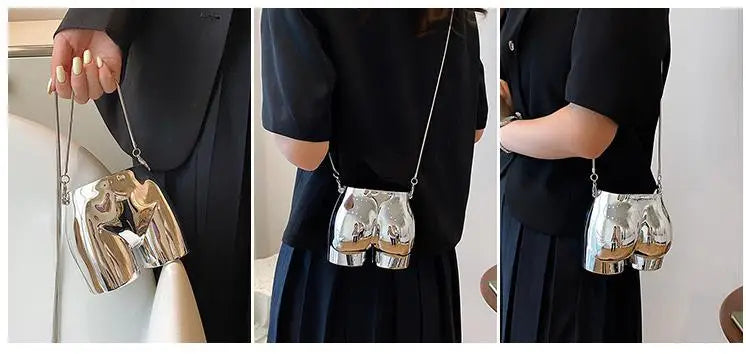 Funy Small Square Bag Personality Design Hip Style Bag Summer New Simple Leisure Mini Shoulder Bag Chain Crossbody Bag