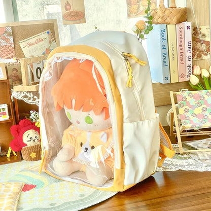 Y2K Japanese Kawaii Itabag For 40cm Doll School Bags For Teenage Girls Big Transparent Ita Bag Display Dolls JK Backpack Women