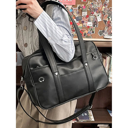 Japanese Style JK Uniform Bag Women Original Design PU Leather Shoulder Bag For Teenage Girls College Crossbody Bags Tote Bolso