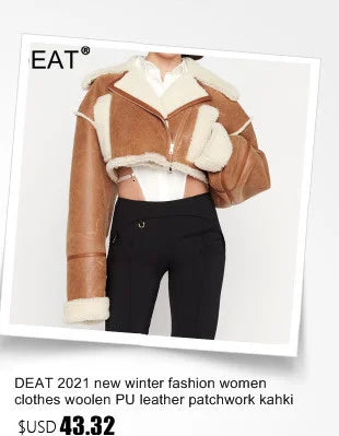 DEAT 2024 nueva moda mujer ropa cuello vuelto mangas largas bordado cintura alta bolsillo chaquetas largo medio WO51101L