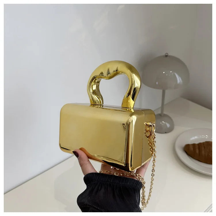 Acrylic box bag for women fashion chain shoulder bag women's chain crossbody dinner bag