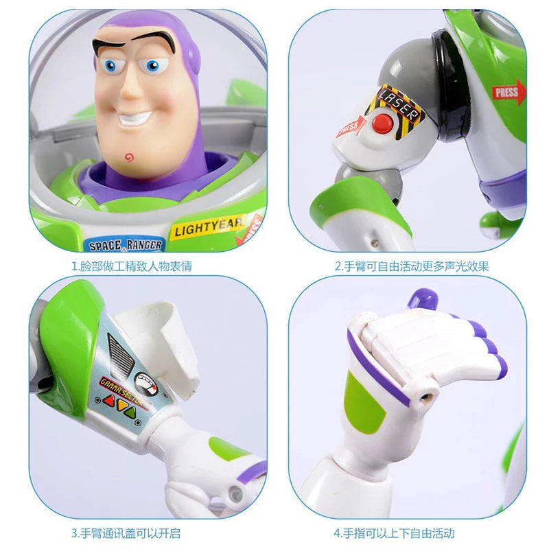 Figuras de acción parlantes de Disney Pixar Toy Story 4 Woody Jessie Buzz Lightyear, modelo de cuerpo de tela, colección limitada, juguetes de regalo