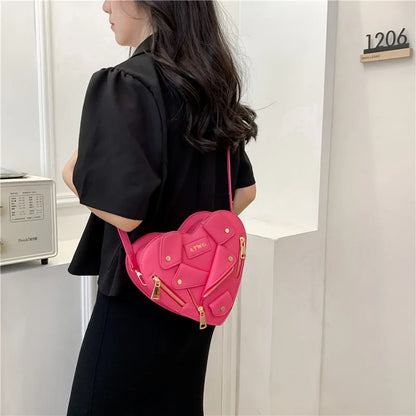 Motorcycle Style Clothes Shape Crossbody Bag Spice Girl Style Shoulder Bag Women Heart Shape Handbag Love Messenger Bag